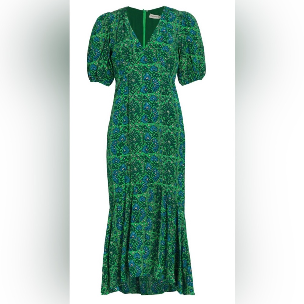 RHODE Ester Midi Dress in Ivy Flora